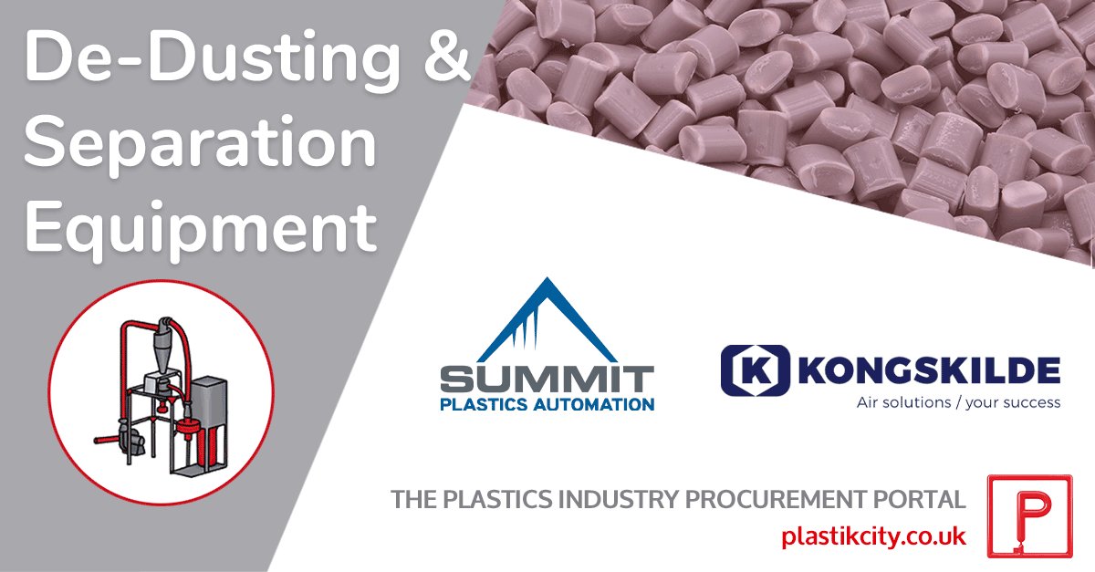 PlastikCity_UK's tweet image. Compare quotes for de-dusting and separation equipment from industry leaders, free of charge, with PlastikCity: plastikcity.co.uk/auxiliary-equi… 

#PlasticsIndustry #Separation #DeDusting #UKmfg

@kongskilde-industries-a-s/  @summit-systems-ltd/