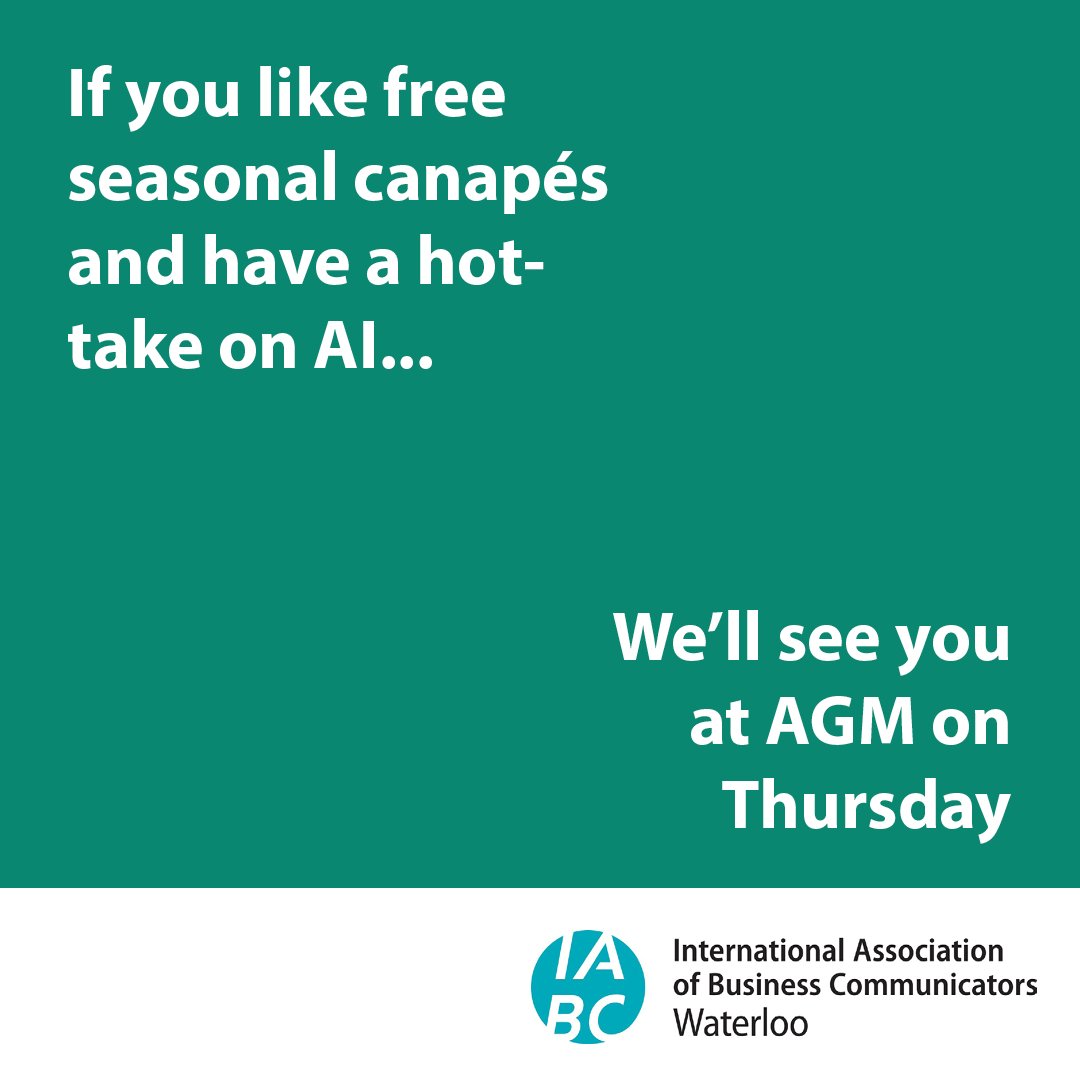 🚨 Looking for local industry peers and maybe enjoy a few craft beers? Then we’re about to make your week 🚨

AGM is coming up this Thursday. Meet your new Board of Directors and network with industry peers from 6-8 p.m. on September 21 at Borealis Grille &amp; Bar (Kitchener).