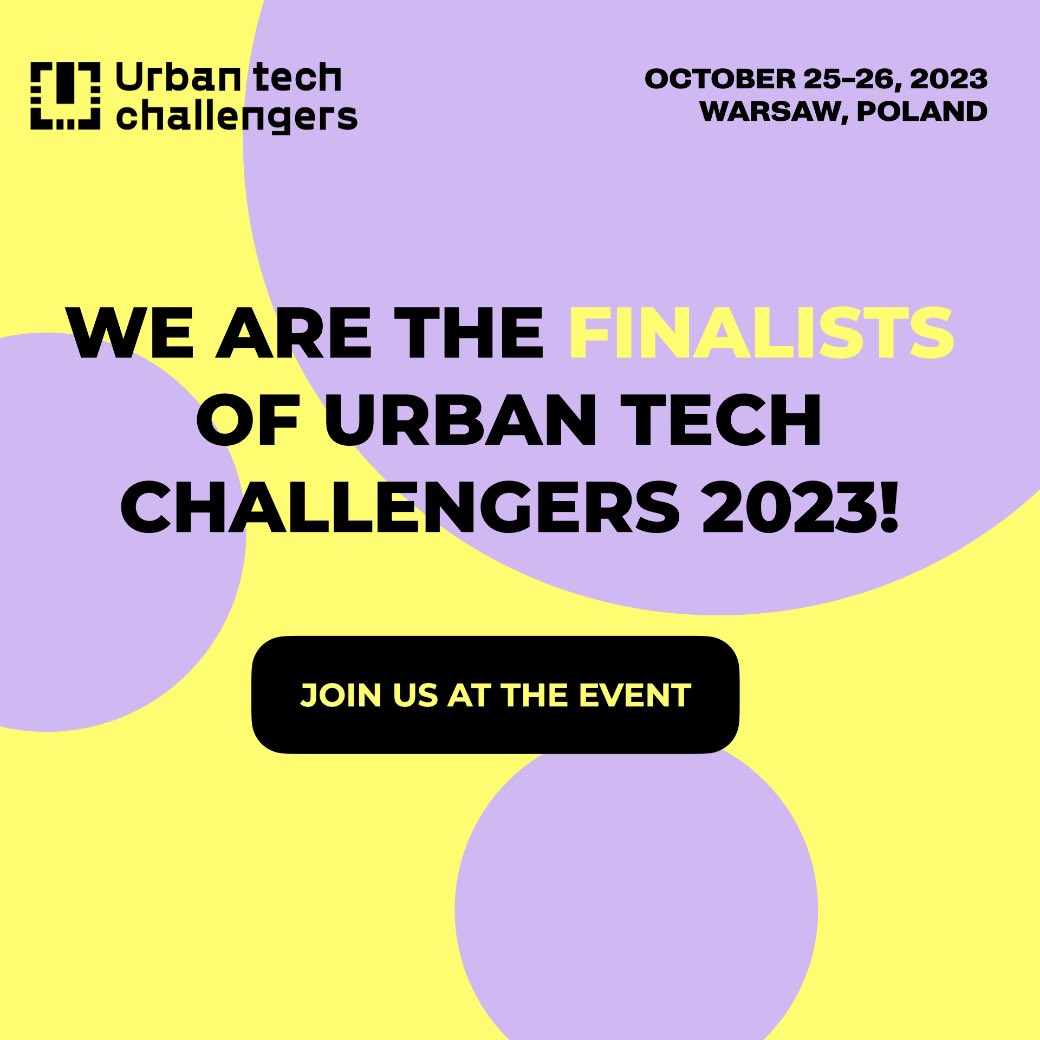🥳 We're proud to be named one of the TOP-60 Urban Tech Challengers this year! 🇵🇱 #UTF2023