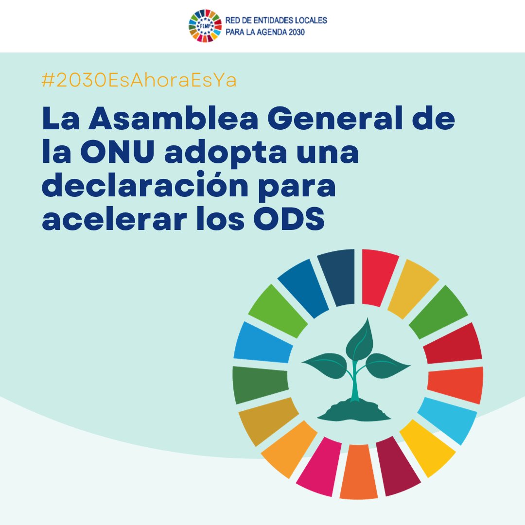 La Organización de las Naciones Unidas (ONU) adopta una declaración trascendental para acelerar el progreso de los Objetivos de Desarrollo Sostenible #ODS que, a la mitad de su plazo para el 2030, se encuentran rezagados.

#UNGA #Agenda2030 #DesarrolloSostenible #ONU