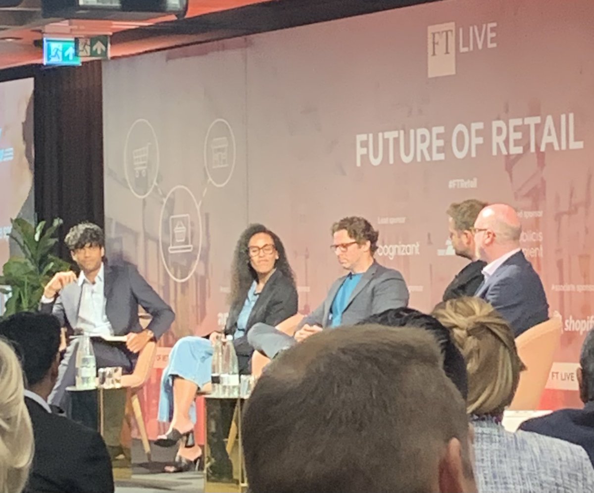 DanRawding's tweet photo. Leaders from Kingfisher, Levi’s, IKEA, H&amp;M, Snap, DHL, Google, Cognizant and many more imparting knowledge and insight into future trends of Retail. Great content and event #FTRetail https://t.co/6HXLwOQgpY