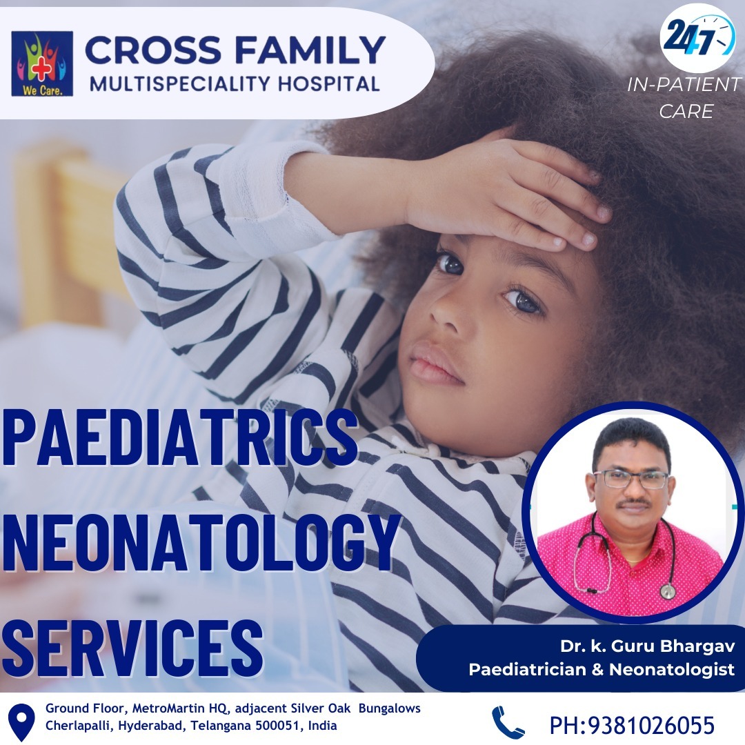 Meet the miracle worker for your little ones - Dr. K. Guru Bhargav, your trusted Paediatrician and neonatologist at CrossFamily Multispeciality Hospital! Your child's health is our priority #PediatricCare #NewbornSpecialist #CrossFamilyHospital #HealthyBeginnings #ChildHealth