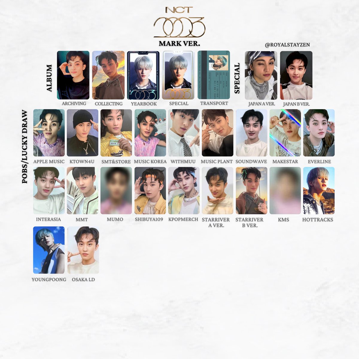 NCT The 4th Album 'GOLDEN AGE' Photocard/ PC templates 엔시티 골든