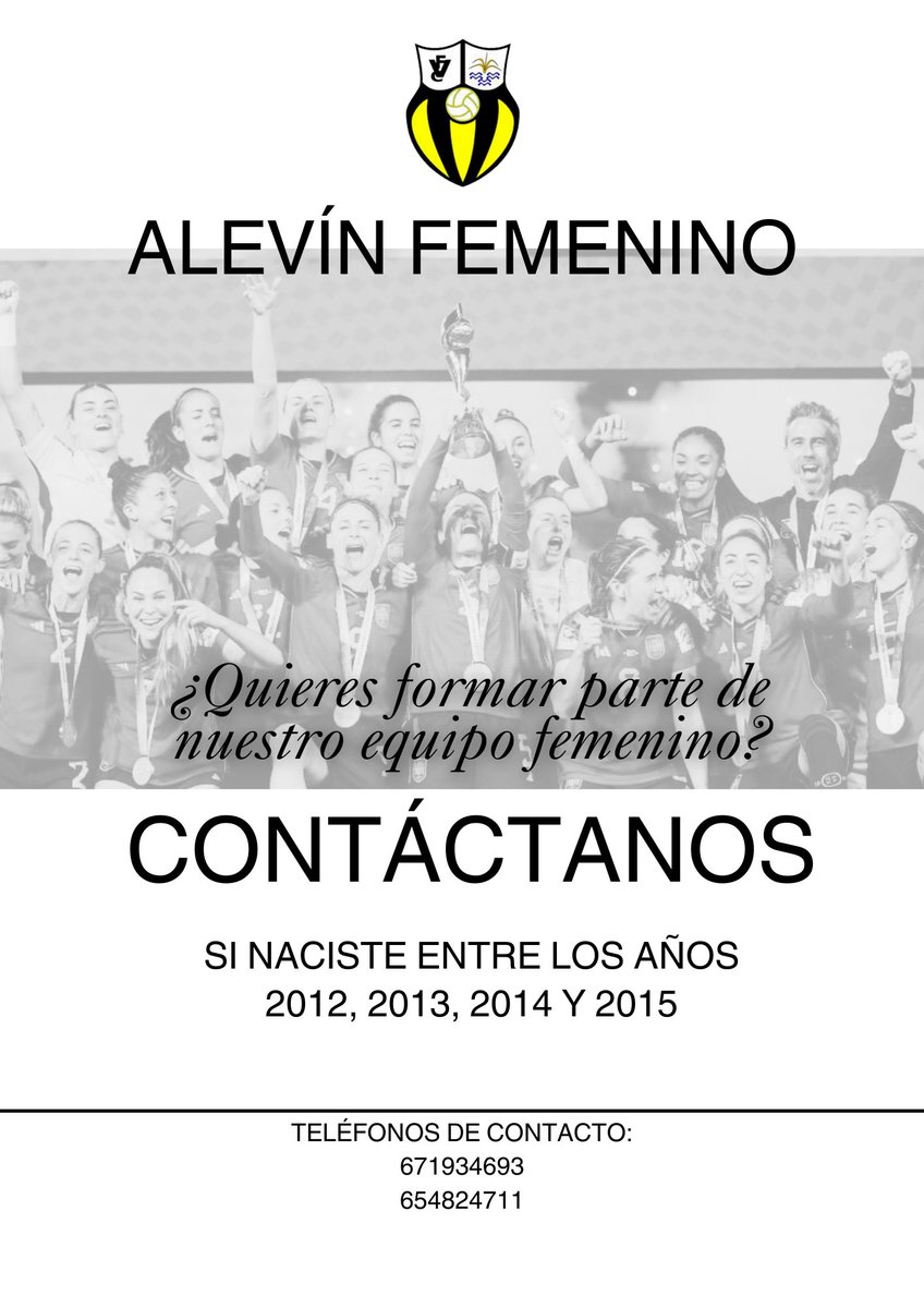 VILLAFRANCOCF's tweet photo. 😄 ¿Quieres formar parte de nuestro Alevin Femenino?

¡Si estás interesada no dudes en ponerte en contacto con nosotros para disfrutar del fútbol femenino!

#SomosUnaGranFamilia 💛🖤 https://t.co/Snn6jYsb1X