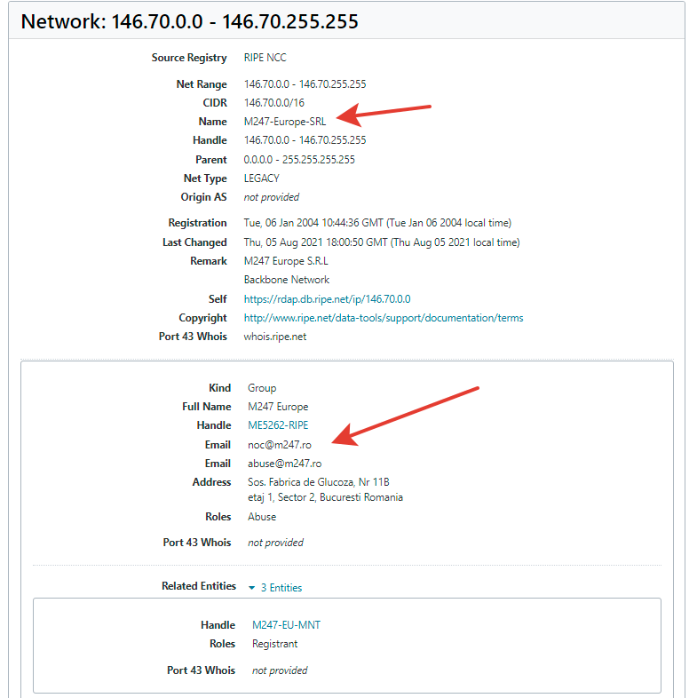 DimaSpider's tweet photo. Interesting news. The Romanian telecom operator #M247 Europe SRL, among its subnets 146.70.0.0/16, identified the subnet 146.70.52.0/24, which with the help of #RIPE, was marked as a Russian subnet in order to conduct hacker attacks on Russian networks. Original solution... https://t.co/F9VbctU5zr