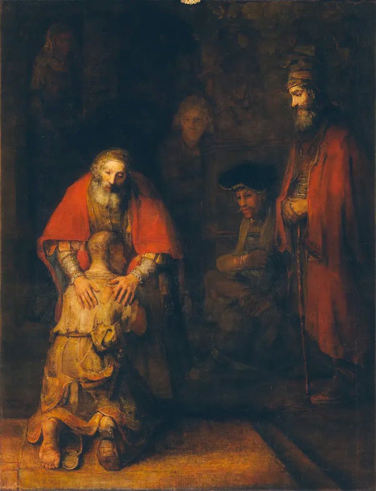 Dominiquepucini's tweet photo. « Un père a deux vies : la sienne et celle de son fils »
#JulesRenard
#Rembrandt van Rijn, Le retour du fils prodigue, vers 1668, huile sur toile. #art #peinture #paternite
https://t.co/grOqXjZlqO… https://t.co/189rv8yjBb