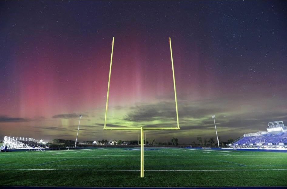 @DSUFootball facilities 2023. Photo credit to Tristen Perry @DSU_Trojans Northern Lights @DakotaState