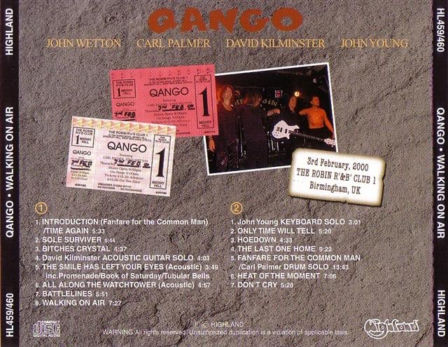 British5Progres's tweet photo. @officialjwetton @soblivious @ELP_carl @DaveKilminster QANGO❗️
"WALKING ON AIR"‼️
Live at The Robin R’&B’ Club 1, Birmingham, UK, February 3 2000.
The official live album "QANGO" was released on a single CD, but this one contains the full show‼️✨
#Qango @officialjwetton @ELP_carl @soblivious @DaveKilminster https://t.co/YXIKLFHhxO