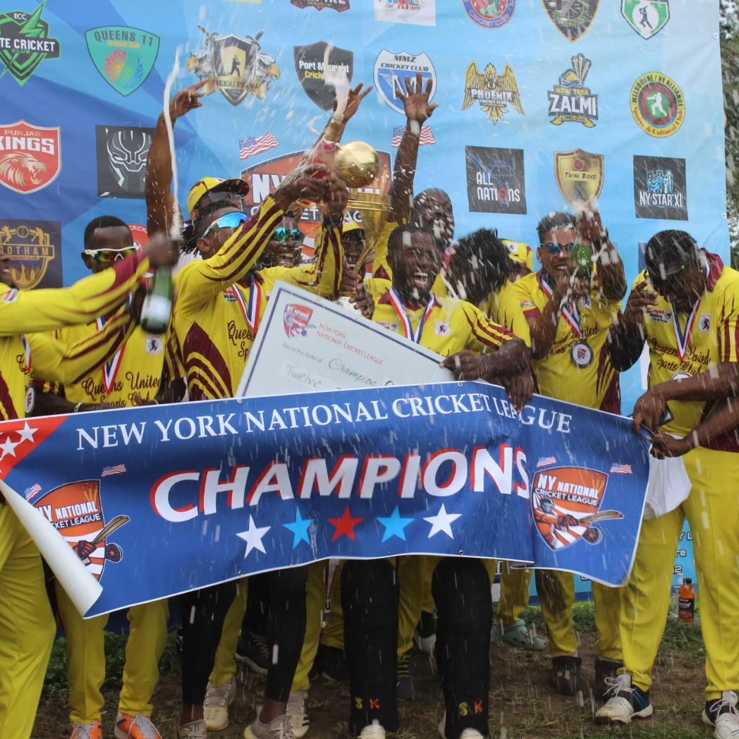 Queensunited82's tweet image. Queens United winning  The New York National Cricket League Premier Division. Finishing the season with an amazing undefeated season by demolishing Majestic CC.