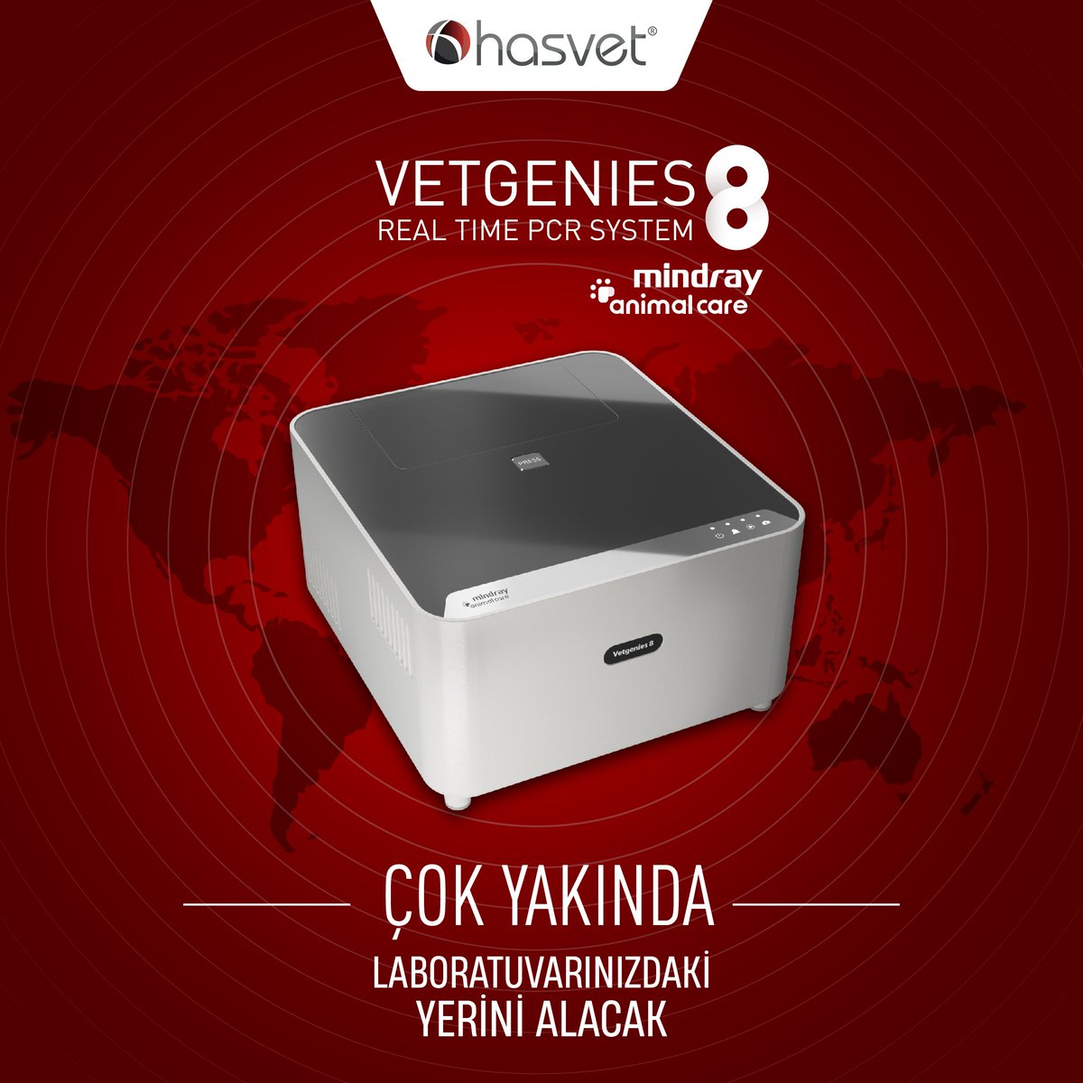 Hayvan sağlığı sektörünün dev markası Mindray Animal Care ' in VETGENIES 8 PCR Cihazı çok yakında laboratuvarlardaki yerini almaya başlayacak! Hem de Hasvet Medikal güvencesiyle.. 

#hasvetmedikal
#mindrayvetgenies8