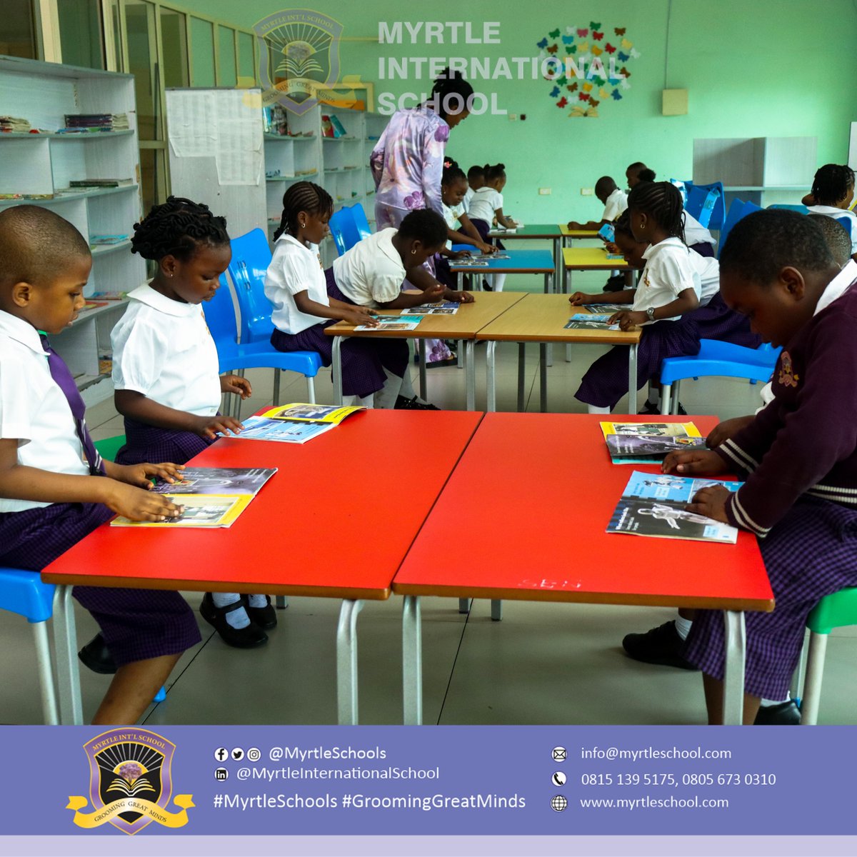 myrtleschools's tweet photo. Our Crepe pupils had a great session in the school library! They spent some time reading storybooks. It was such an amazing experience and really showed how much our learners enjoyed learning about using the library.
#librarytime #reading #myrtleschools #groominggreatminds https://t.co/uY7PxiqwQ4