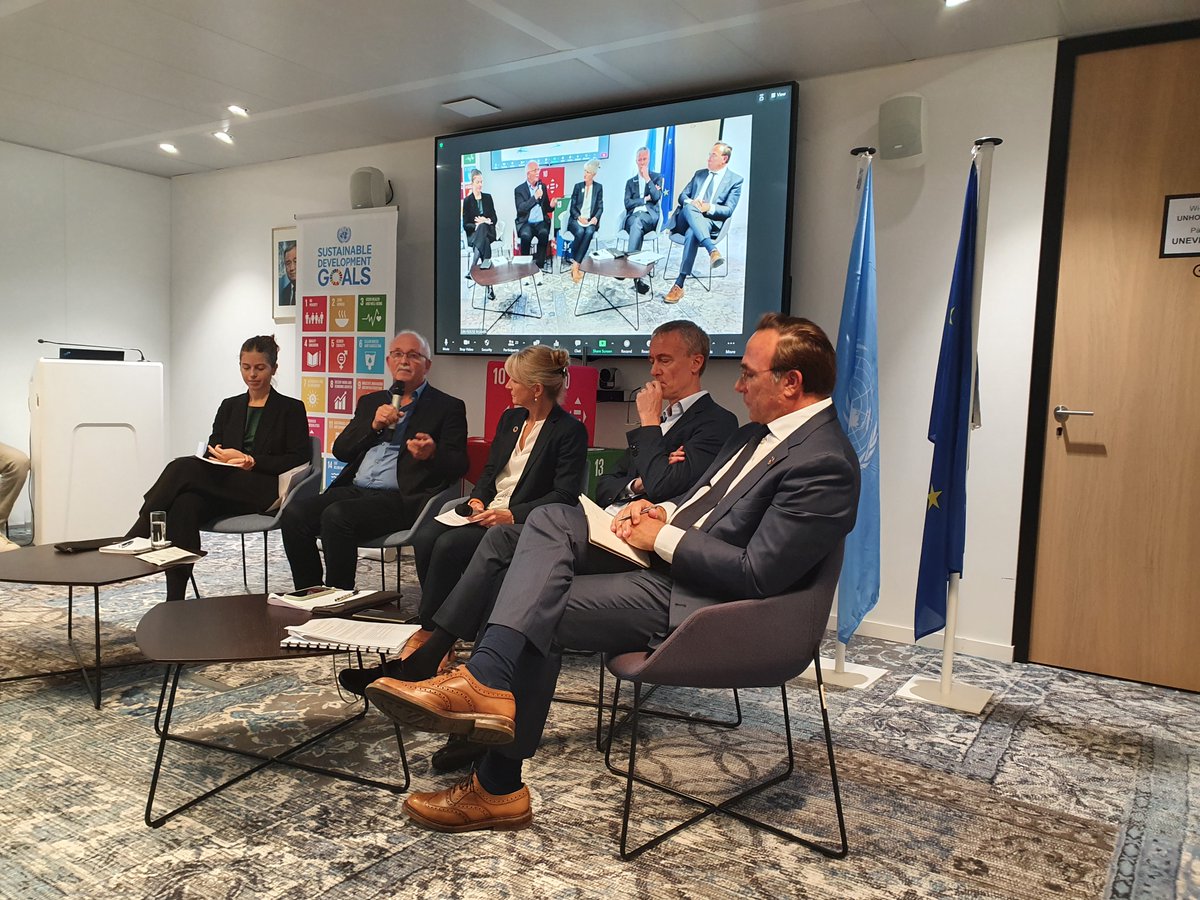UNinBrussels's tweet photo. On the second day of the #SDGSummit, we are convening in Brussels to discuss how the #EU can help accelerate the #SDGs, with key panellists from @EU_partnerships @MEPSDGAlliance @KoenDoens https://t.co/nFy2VGOMql
