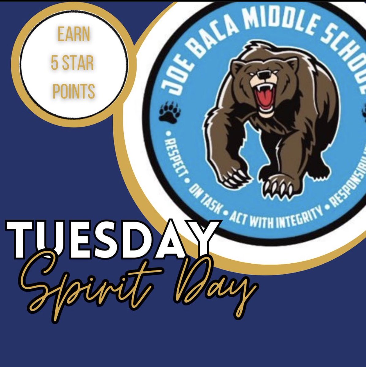 Michelle Scribner (@drmscribner) on Twitter photo Earn your grizzly points today! Wear your spirit shirt TODAY <a href="/JBMS_CJUSD/">JBMS (Bloomington)</a> #cjusd #jbmsgrizzlies Earn your grizzly points today! Wear your spirit shirt TODAY <a href="/JBMS_CJUSD/">JBMS (Bloomington)</a> #cjusd #jbmsgrizzlies
