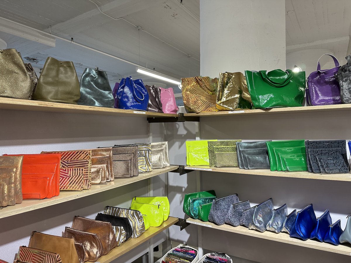 Bucket bags, totes, zip pouches, fatty pouches and more on display at the booth for the last day of Designers &amp; Agents. Visit us at 601 West 26th Street 18th Floor until 5 PM!