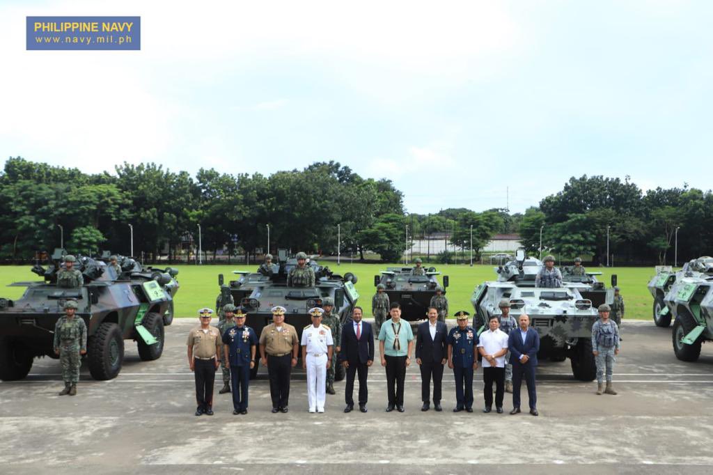 An ever stronger 🇮🇳 🇵🇭 defence partnership for a secure #IndoPacific! 

Amb <a href="/shambhukumaran/">Shambhu S. Kumaran</a> attended formal handing over ceremony of upgraded armoured vehicles by <a href="/larsentoubro/">Larsen & Toubro</a> at Philippines Marine Corps HQ today.

<a href="/dndphl/">Department of National Defense - Philippines</a>
<a href="/Philippine_Navy/">Philippine Navy</a> <a href="/PhilAirForce/">Philippine Air Force</a>