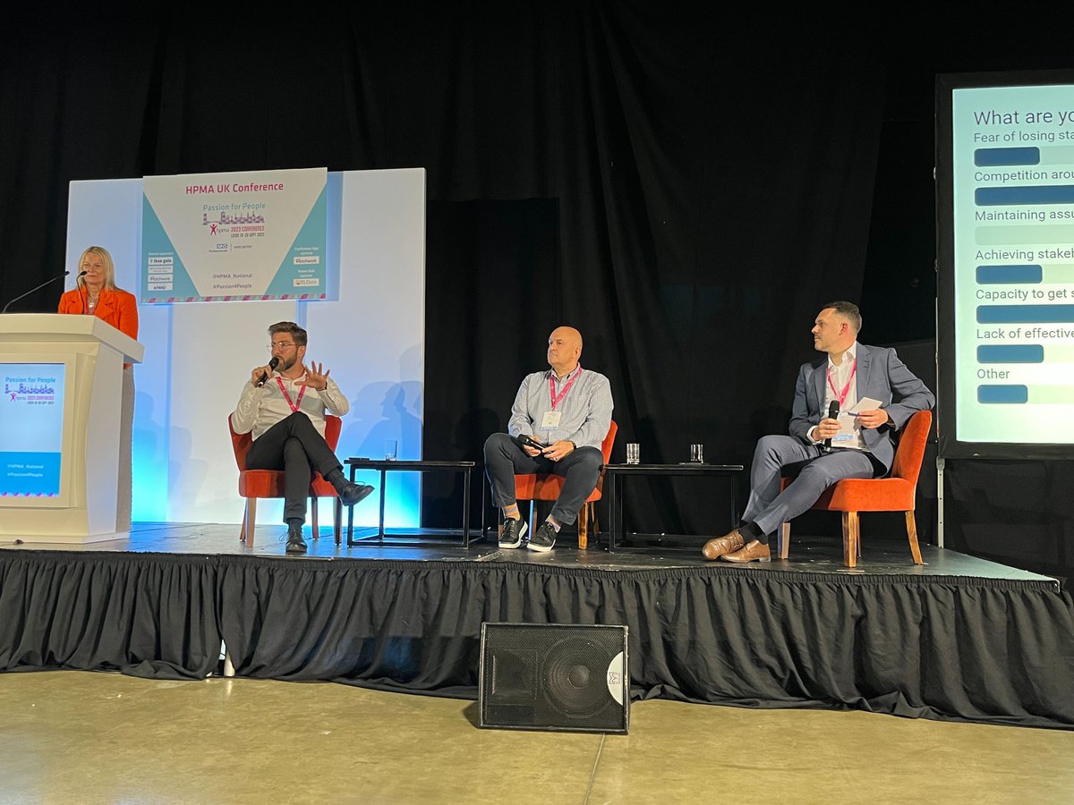 Great to discuss ICS-wide workforce management with my colleague Daniel Chilcott &amp; Deputy CPO Phil Spivey on stage at this year's #HPMA Conference.

I'll be at Stand 20 with <a href="/heypatchwork/">Patchwork Health 💙</a> over the next two days to chat all things #NHS staffing 🩺