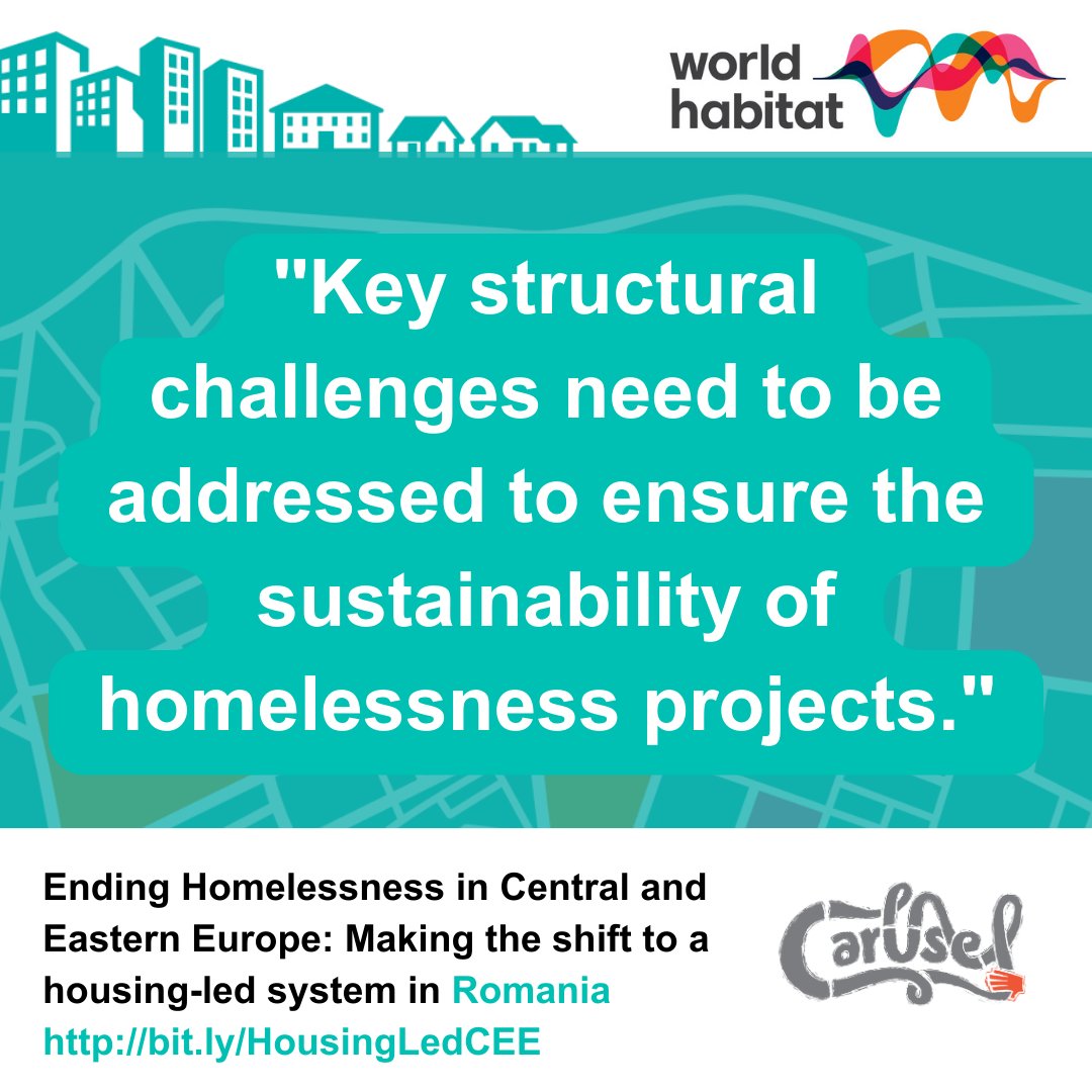 🪧Tackling the shortage & quality of affordable homes, addressing tenure insecurity, improving access to integrated support services & prevention, & addressing discrimination is essential in Romania. Download all our specific country findings for free👉 bit.ly/HousingLedCEER…