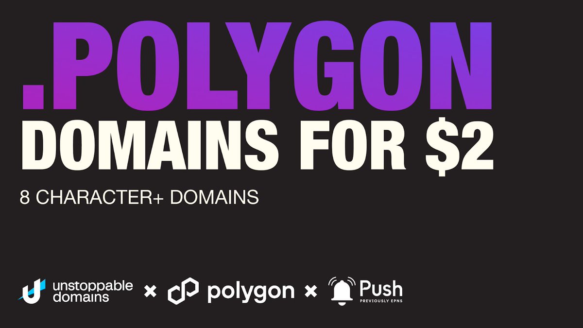 Social3 is excited to partner up with <a href="/unstoppableweb/">Unstoppable Domains</a> to share this special sale featuring .polygon domains for only $2! 

During this sale, Unstoppable Web3 domains that are at least 8 characters are available for the extraordinary price of just $2! 🎉

Secure your digital