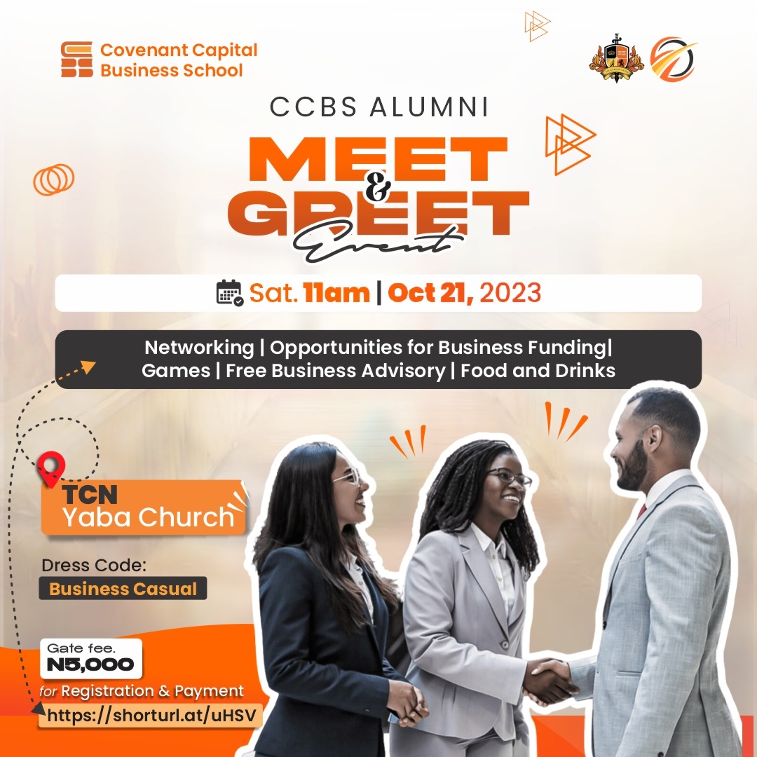 ccbsalumni's tweet photo. The CCBS Alumni meet and greet promises to be educative, enlightening, fun and life changing. Come prepared to expand your network, and have a very good time https://t.co/hU6tpvZqZX