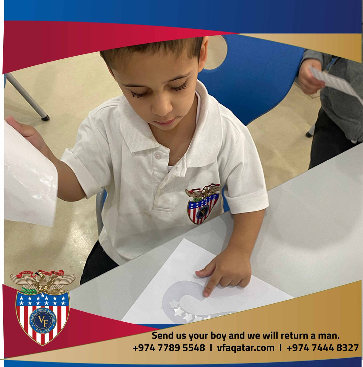 vfaqatar's tweet photo. تعلم كتابة الحرف الأول أو الحرف الأول من اسمهم لطلاب مرحلة ما قبل الروضةيساهم في ممارسة المهارات الحركية في نفس الوقت
#preparingforgreatness #anewvisionforeducation #valleyforgeqatar #americancurriculum #vfaqatar https://t.co/Er6CwXmTJp