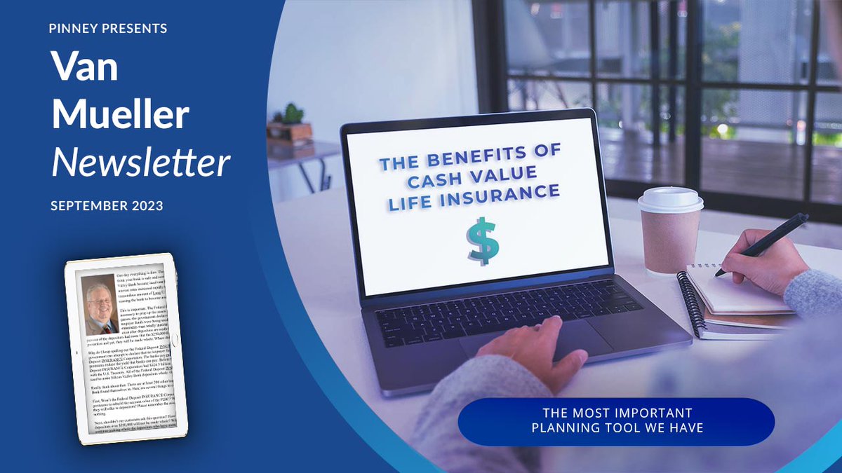 PinneyInsurance's tweet image. In this month's newsletter, @VanMueller explains why cash value life insurance is the most important planning tool we have to help clients achieve their financial goals: pinneyinsurance.com/van-muellers-m…