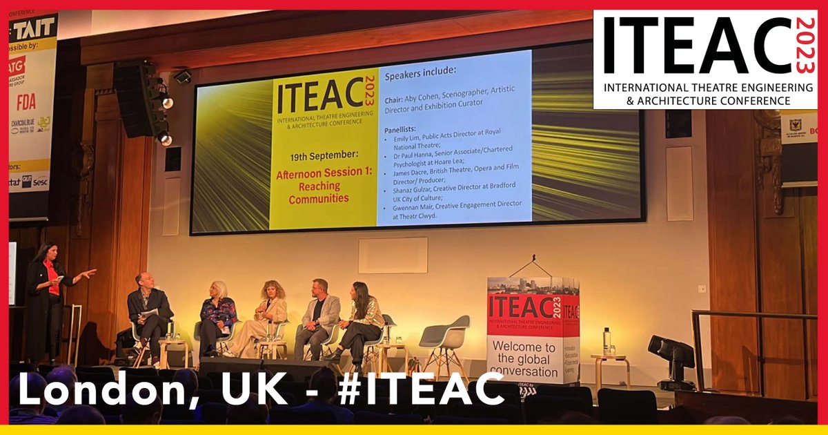 IteacEvents's tweet photo. Our first session of the afternoon here in London is about 'Reaching new communities' and has contributions from the New York's Public Works project, SESC São Paulo and Cairns Performing Arts Centre.
https://t.co/pQPh30p1nh
#ITEAC https://t.co/a2qPeQlvrm