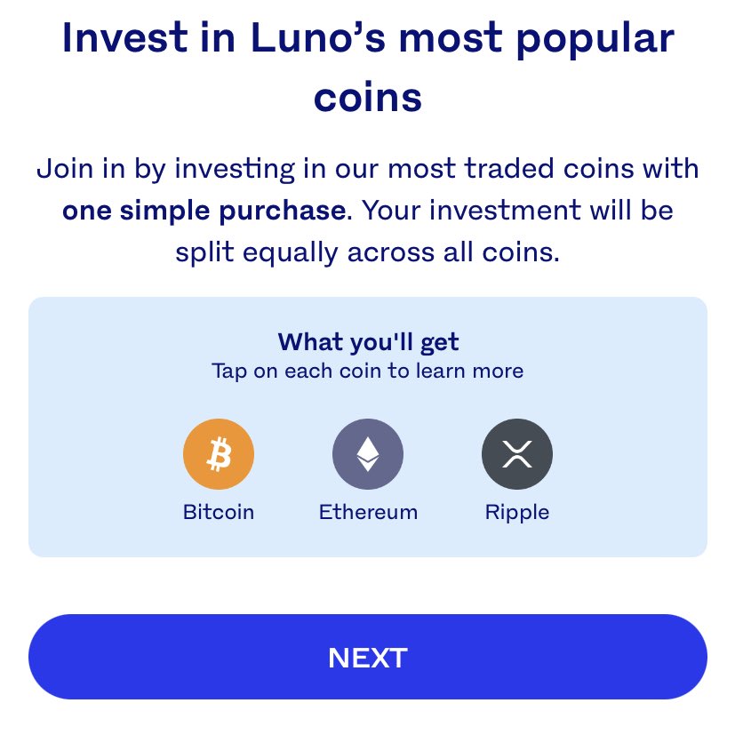 surayaror's tweet photo. UPDATED ARTICLE! Included cryptocurrency portfolio investment feature in my Luno review article 

In one transaction, you can buy the most popular crypto, all 10 crypto offered on Luno, or a combination of 

I thought its a cool way to diversify and save money on tx fees :) https://t.co/aTDHrRs606