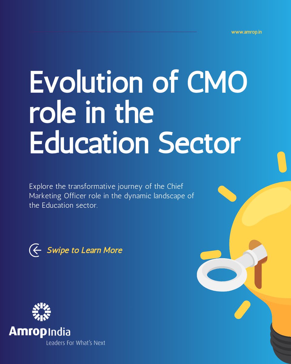 AmropIndia's tweet photo. Discover the #Evolution of #CMOs in #Education Sector! Dive into the dynamic journey of Chief #Marketing Officers in the education sector as they reshape #strategies and redefine brand identities

#CMOEvolution #EducationMarketing #BrandTransformation #DataDrivenInsights https://t.co/8eckIPBxrl
