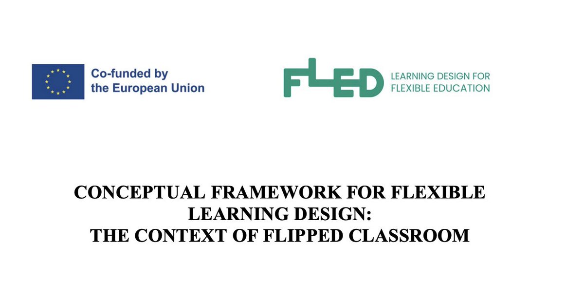 FledProjectEU's tweet photo. 📢 Discover the power of the #flippedclassroom for #flexiblelearning design with our expert @kenandklts and the @FledProjectEU partners. 
🪩 Unlock this #open resource here 👉https://t.co/JahRYYAVHb
✍️ Are you ready to discover the essence of the topic? Behold the highlights 👇 https://t.co/2JFzbsaLRz