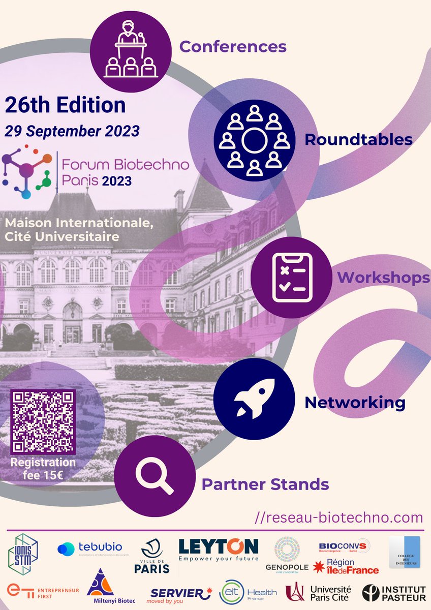 Are you a Master's, PhD student, or researcher in Life Science, wondering about your career path?

Join us at the Forum Biotechno Paris !!

📅 Friday, September 29, 9:00-18:30
📍 Cité Universitaire, 17 Boulevard Jourdan, 75014 Paris

Register now : lnkd.in/eDE__QvE