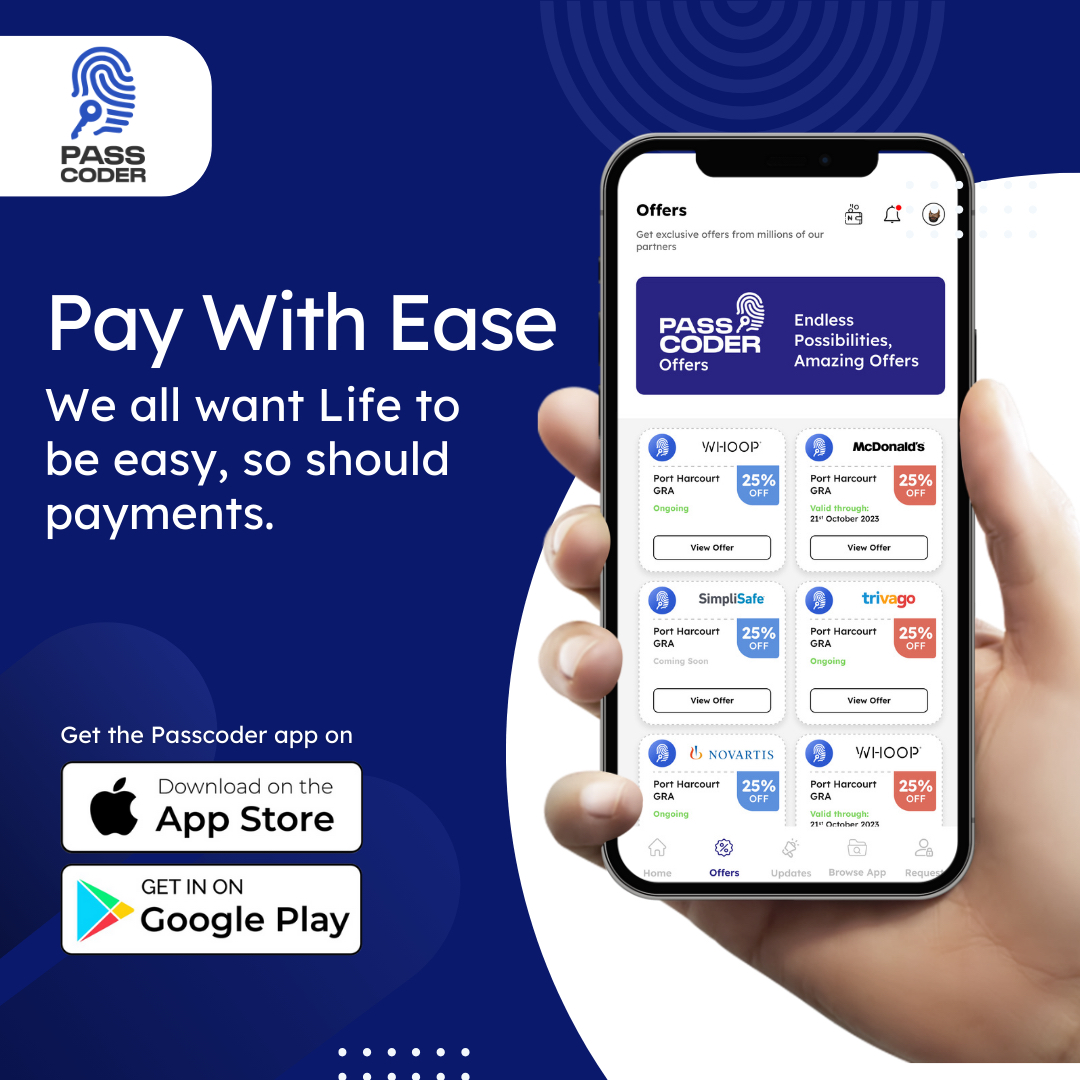 Mypasscoder's tweet photo. Smart Move! Pay with ease using Passcoder. 

Download Passcoder today and enjoy the new digital move. #Passcoder #ID https://t.co/nAjDlYRUWX