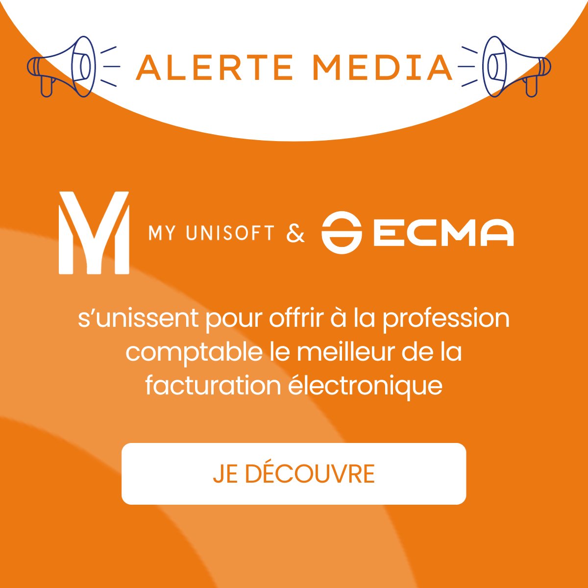 [#AlerteMedia]

📢 <a href="/MyUnisoft/">MY UNISOFT</a> et ECMA s’unissent pour offrir à la profession comptable le meilleur de la facturation électronique dans le cadre d’une transformation digitale complète

👉 Consultez le communiqué de presse : ecma-solutions.com/actualites/myu…

#ExpertsComptables #jefacture