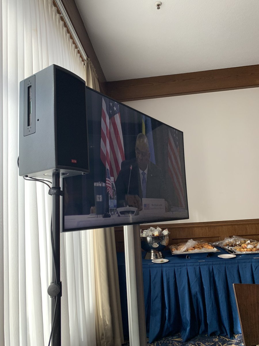 At #Ramstein this morning - Secretary Lloyd Austin says in opening remarks: 
-M1 Abrams tanks to enter Ukraine “soon”
-keep pushing for more ammunition that Ukraine needs to keep up the fight (including 155mm)
-U.S. is supplementing F-16 training with U.S. based training <a href="/NBCNews/">NBC News</a>