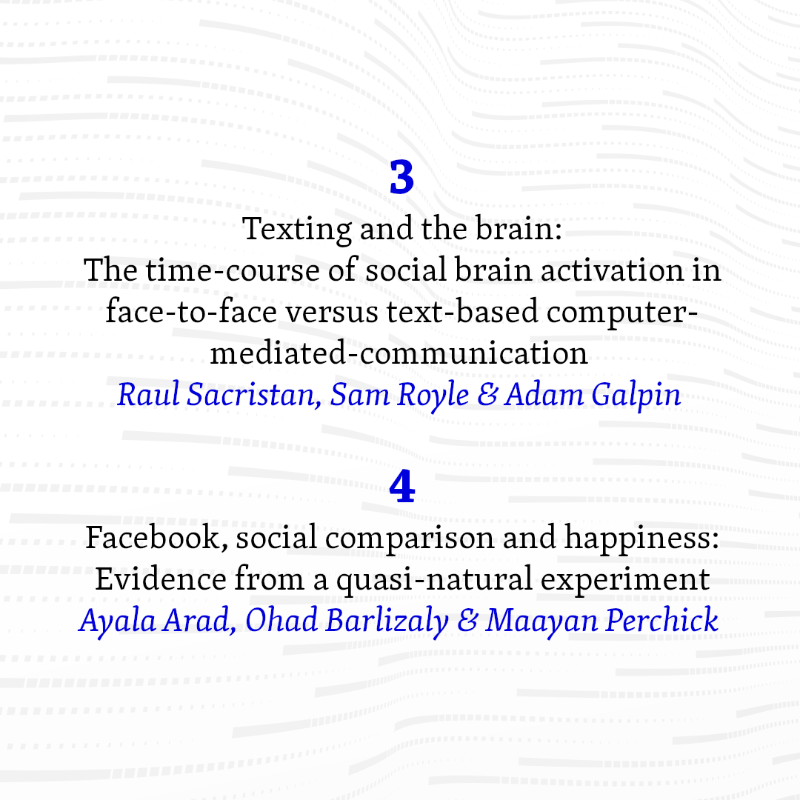CyberPsy_jn's tweet photo. 🍃New issue is published!🍃

We are happy to share an inspiring autumn issue with 8 excellent articles investigating online interactions, healthy aging, online pornography, and more. All #OpenAccess, as always 🔓

We wish you a pleasant reading! ✨

#Cyberpsychology #NewIssue