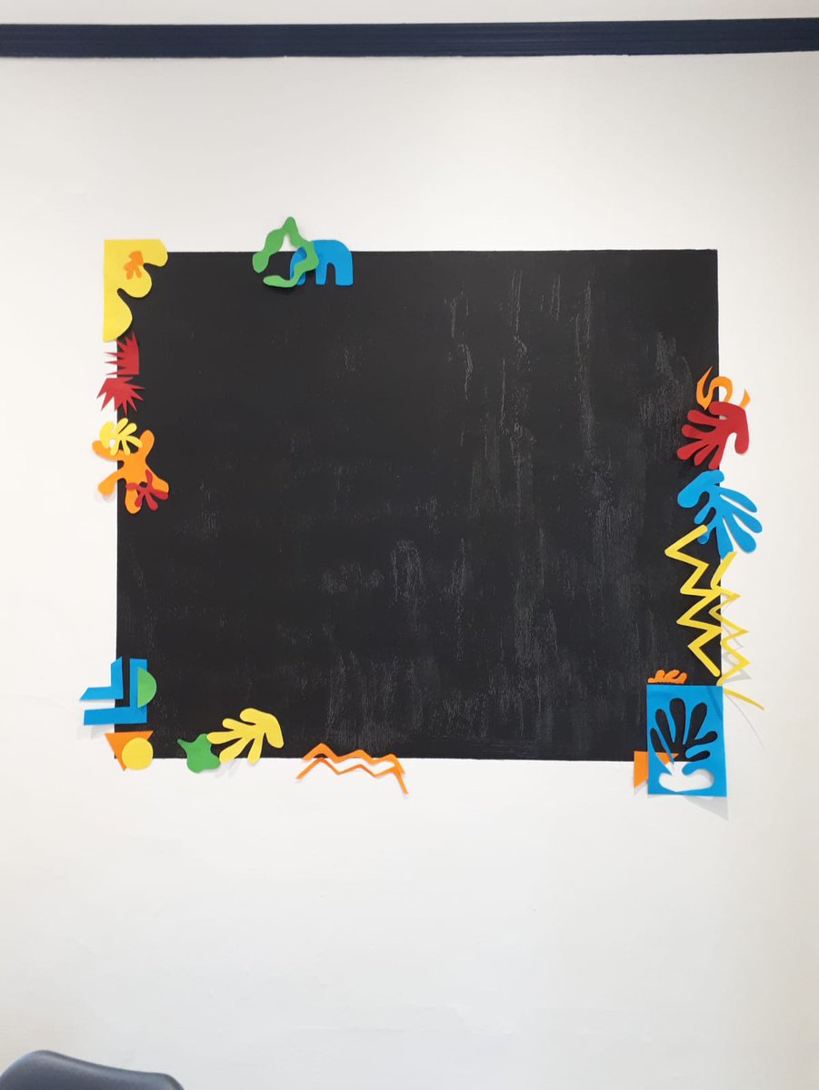 Monday night's in Northdown are with Ms Clarke. Using her artistic skills together with Mrs Bridgwater, we now have a chalkboard in the kitchen! All set for recipies and notices!!