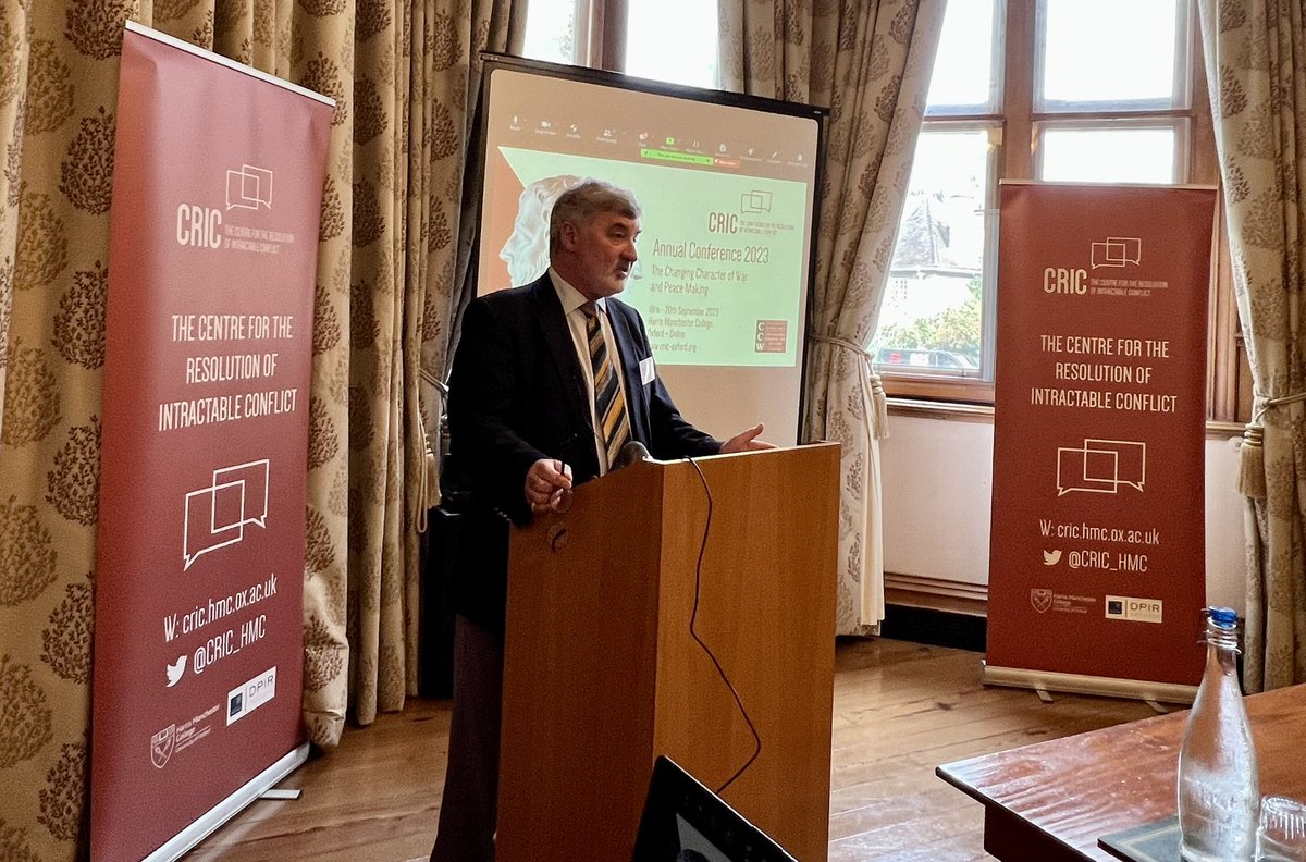 evagrosman's tweet photo. Hard to believe that it’s 10th anniversary of @CRIC_Oxford.
Delighted to have @cocuinn with us sharing #MEDRC multilateral model for environmental peacebuilding.
@AlderdiceLord @HMCOxford https://t.co/YwYThh6CyU