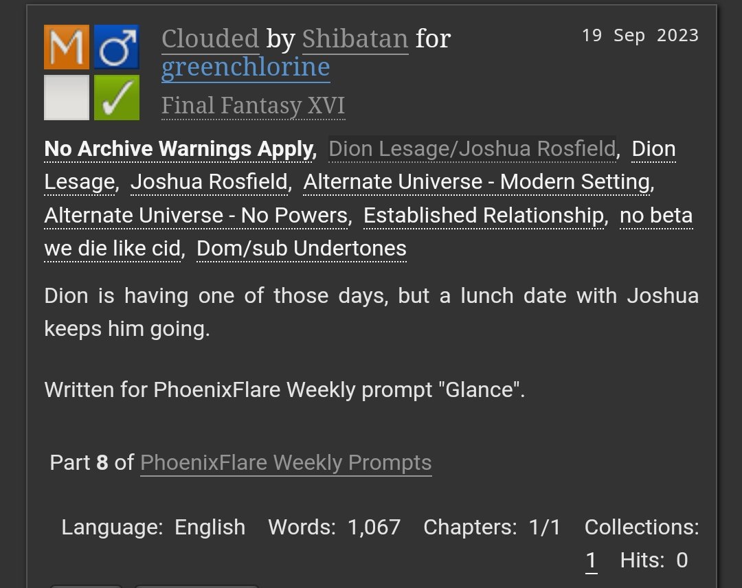 ringoshiba's tweet photo. Didn't manage to stop myself this week either... prompt fill for #PhoenixFlareWeekly theme "Glance" #PhoenixFlare @PhoenixFlareXVI
https://t.co/O5amrxiD3F https://t.co/9rkEBrfqw8