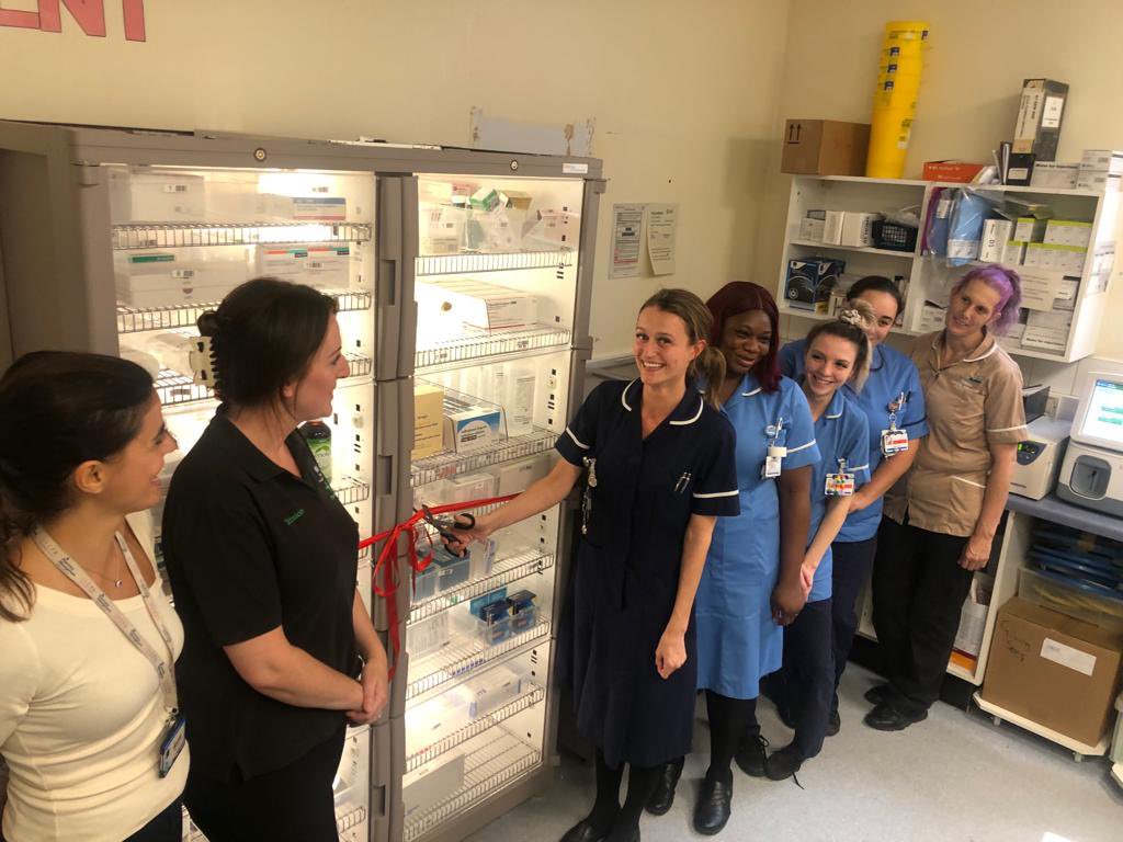 Thank you D1 for excellent engagement from staff in the exciting Go Live of our first Pyxis Med Station- Automated medicines dispensing process. Aiming for quicker medicine rounds, improved security & pt safety, reduce stock wastage. #medicinesafety, #patientsafety, @boltonnhsft