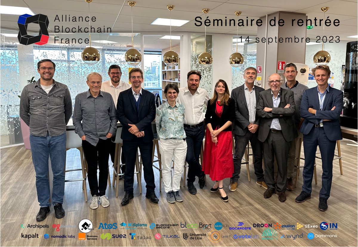 Séminaire de rentrée productif et dynamique pour l’Alliance Blockchain France !

Nos membres façonnent l’avenir de l’industrie en déployant des usages à forte valeur ajoutée pour nos industries et nos citoyens.

Merci à tous pour votre contribution exceptionnelle !