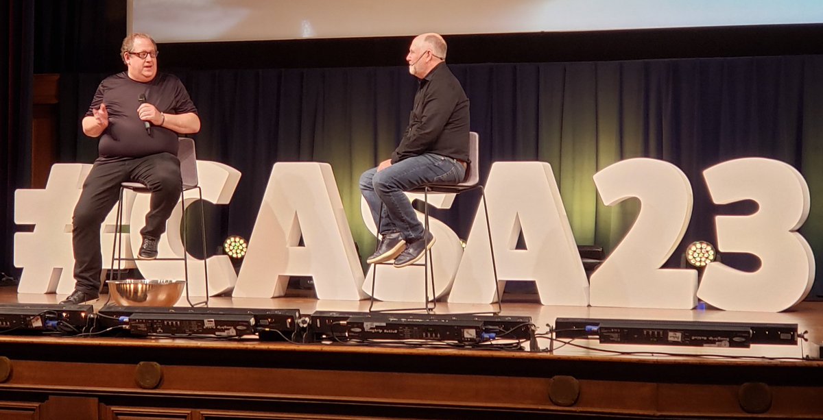 @jeffpulver at the @cpaasaa #CASA23 with Kevin Nethercott sharing the back story on founding Free World Dial Up and #VON in the mid-nineties. Exciting to hear from this trailblazer in the #VoIP, #Broadband & #Technology industries including fighting for the #FCC's Pulver order.