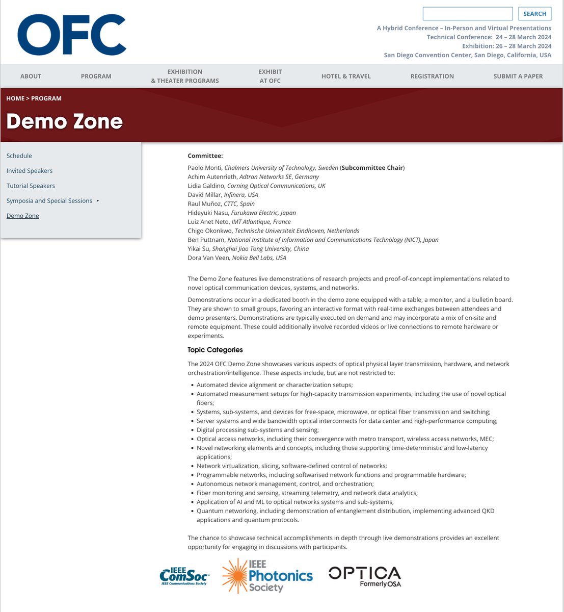 The OFC Demo Zone is a fantastic opportunity to showcase cutting-edge research and practical applications in optical communication devices, systems, and networks. 
We can not wait to see what you have in store!
Submit by November 14, 2024. <a href="/ofcconference/">OFC Conference</a> <a href="/OpticaWorldwide/">Optica</a>
