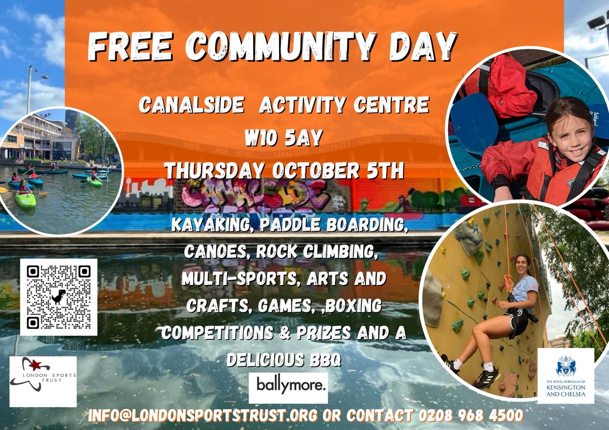 London Sports Trust (@ldnsportstrust) on Twitter photo Our last Canalside Community Day on Oct 5th 4-pm with FREE kayaking, climbing, music, BBQ and loads more. Come down to see us at Canalside Activity Centre by Sainsburys 🥳🚣♀️ <a href="/RBKC/">Royal Borough of Kensington and Chelsea</a> <a href="/RBKCMayor/">Mayor of Kensington and Chelsea</a> <a href="/youngkandc/">Young K&C</a> <a href="/DalgarnoTrust/">Dalgarno Trust</a> <a href="/MPSDalgarno/">Dalgarno Police</a> <a href="/HarrowClub/">Harrow Club</a> @RugbyPortobello <a href="/primary_barlby/">Barlby Primary</a> Our last Canalside Community Day on Oct 5th 4-pm with FREE kayaking, climbing, music, BBQ and loads more. Come down to see us at Canalside Activity Centre by Sainsburys 🥳🚣♀️ <a href="/RBKC/">Royal Borough of Kensington and Chelsea</a> <a href="/RBKCMayor/">Mayor of Kensington and Chelsea</a> <a href="/youngkandc/">Young K&C</a> <a href="/DalgarnoTrust/">Dalgarno Trust</a> <a href="/MPSDalgarno/">Dalgarno Police</a> <a href="/HarrowClub/">Harrow Club</a> @RugbyPortobello <a href="/primary_barlby/">Barlby Primary</a>