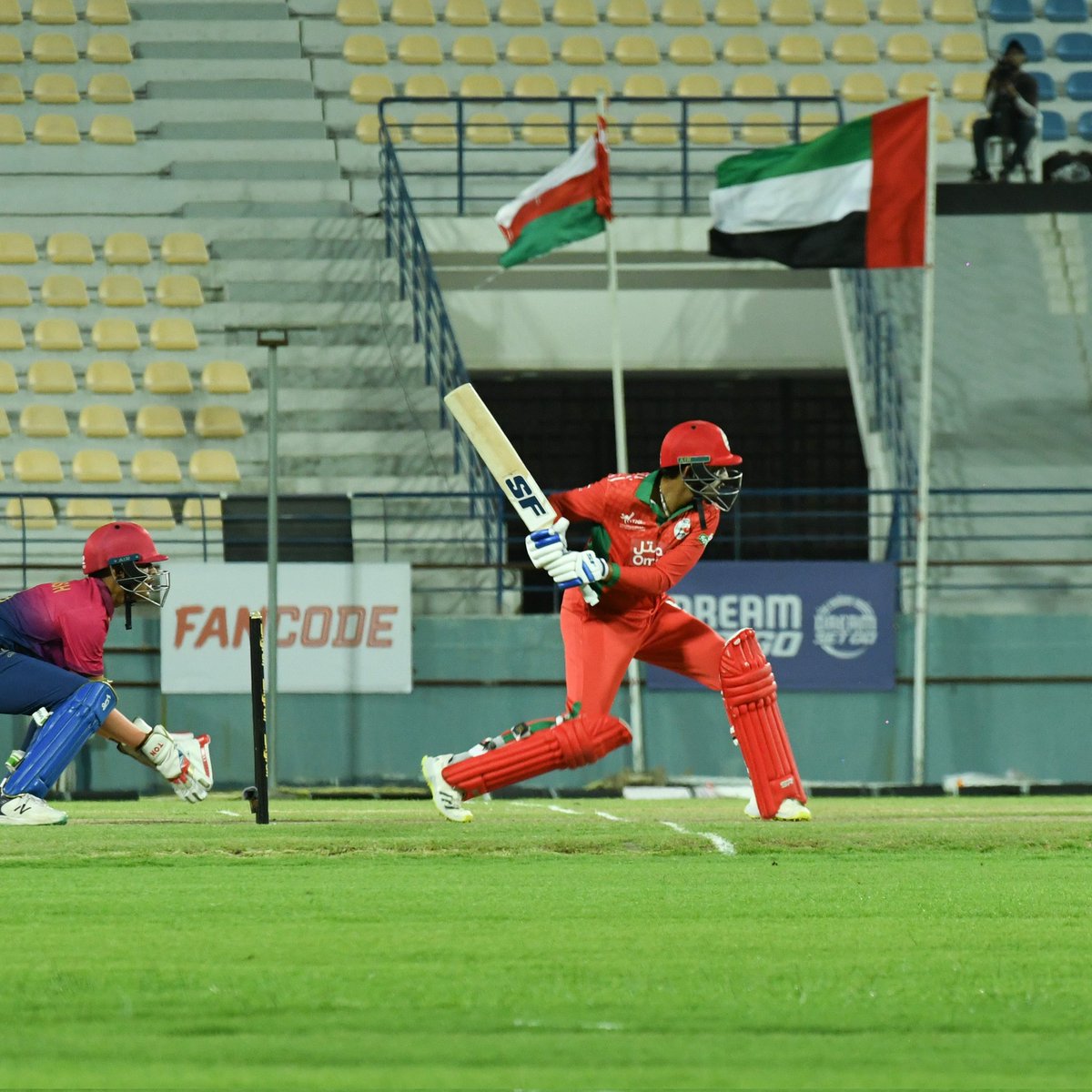 TheOmanCricket's tweet photo. Here are some 📸 of our match against 🇦🇪 and 🇶🇦!
We move onto Matchday 3 clashing against 🇧🇭 starting 9.30pm today!
Follow for more updates...
#OmanCricket #GCCCricket #Explore #Cricket https://t.co/29S3d7e0VJ
