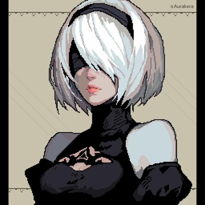 Pixel art |  Automata - 2B   