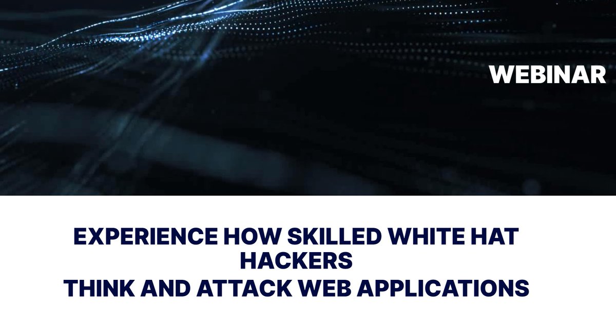REMEMBER it is this week our webinar is on! 🚀 🎉
The purpose of the webinar is to show how white hat hackers will explore web applications, discover vulnerabilities, and do attacks on real applications. 

Go signup now: codesealer.com/contact-us/web…
