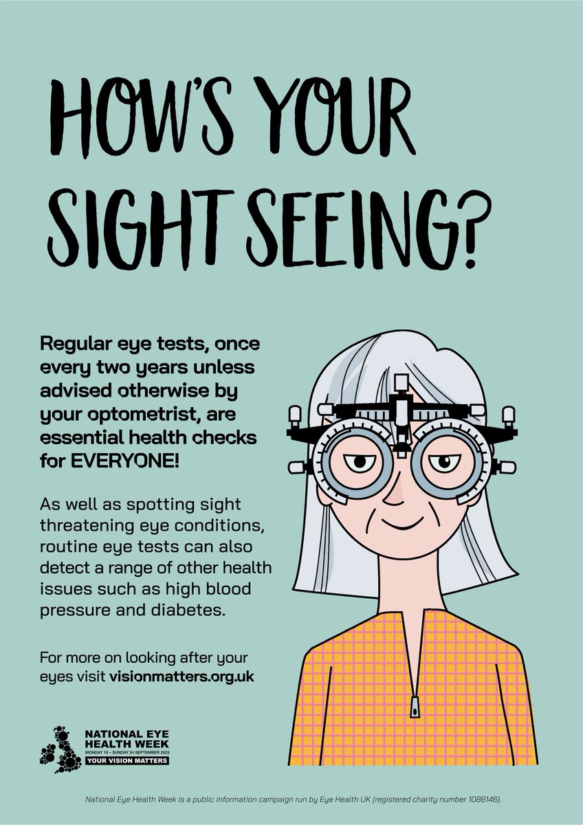 Don’t lose sight of what matters. 4.7Million NHS sight tests have been lost since the pandemic started. Half of sight loss is avoidable so if you haven’t had an eye test in the last 2 years #EyeWeek is the perfect time to get back into the habit & book one, because #VisionMatters