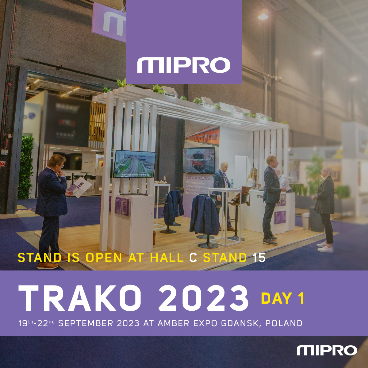 First day of #TRAKO2023! The doors are open for visitors around the world - Welcome!

Our team is ready to meet up with you in our 𝗯𝗼𝗼𝘁𝗵 𝗶𝗻 𝗛𝗔𝗟𝗟 𝗖, 𝗻𝘂𝗺𝗯𝗲𝗿 𝟭𝟱.

#metro #railway #signalling #trafficmanagement #levelcrossing #safety #yourpartnerinsafety