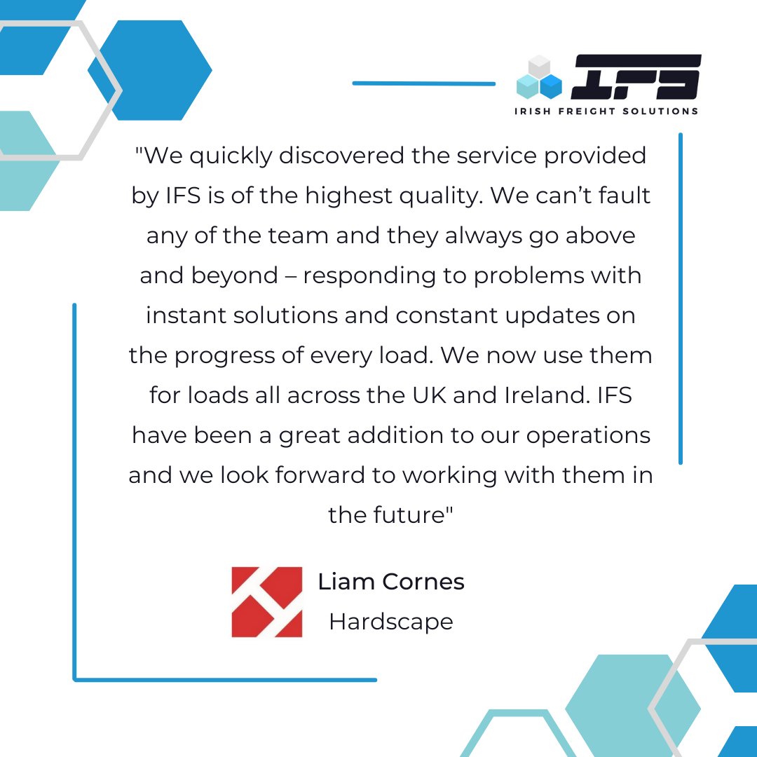 IrishFreightLtd's tweet image. 🙌🏼 Our customers' satisfaction is our top priority! 🙌🏼

🚚 At IFS, we strive to deliver exceptional logistics solutions that exceed our clients' expectations. 🌟 

#CustomerTestimonial #LogisticsSolutions #TopQualityService #TransportationServices #UKandIreland #SuccessStories