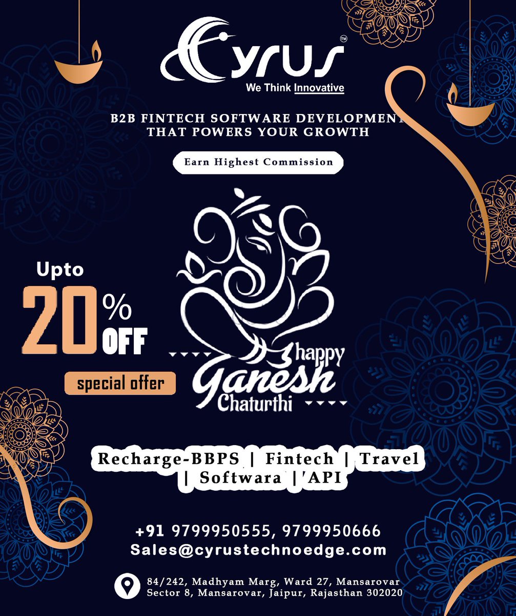 CyrusTechno's tweet image. #HappyGaneshaChaturthi2023 
#cyrustechnoedge
#erechargebyte