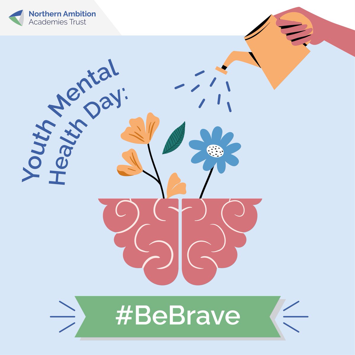 NAmbitionTrust's tweet photo. At Northern Ambition, our vision is of a world where all young people are given the opportunity to thrive and succeed, and we know that taking care of our mental health is essential to achieve all we have the potential to.

It's time to #BeBrave: https://t.co/Ij9bOzwKmJ https://t.co/aVug7OMTp7